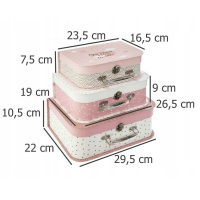 set van 3 kinderkoffertjes